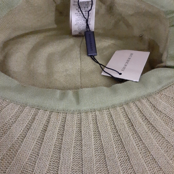 BURBERRY WOOL NOVA QUILT PEAK CAP MED HAT BRIGHT CAPER AUTHENTIC - Picture 11 of 11